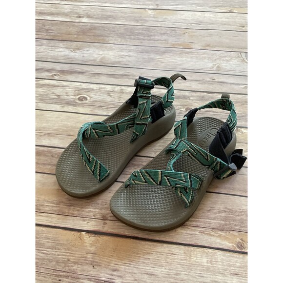 Chaco Kids Size 2 Youth Z1 Eco Tread Sports Strappy Cubit Teal Color Sandals - Picture 1 of 6